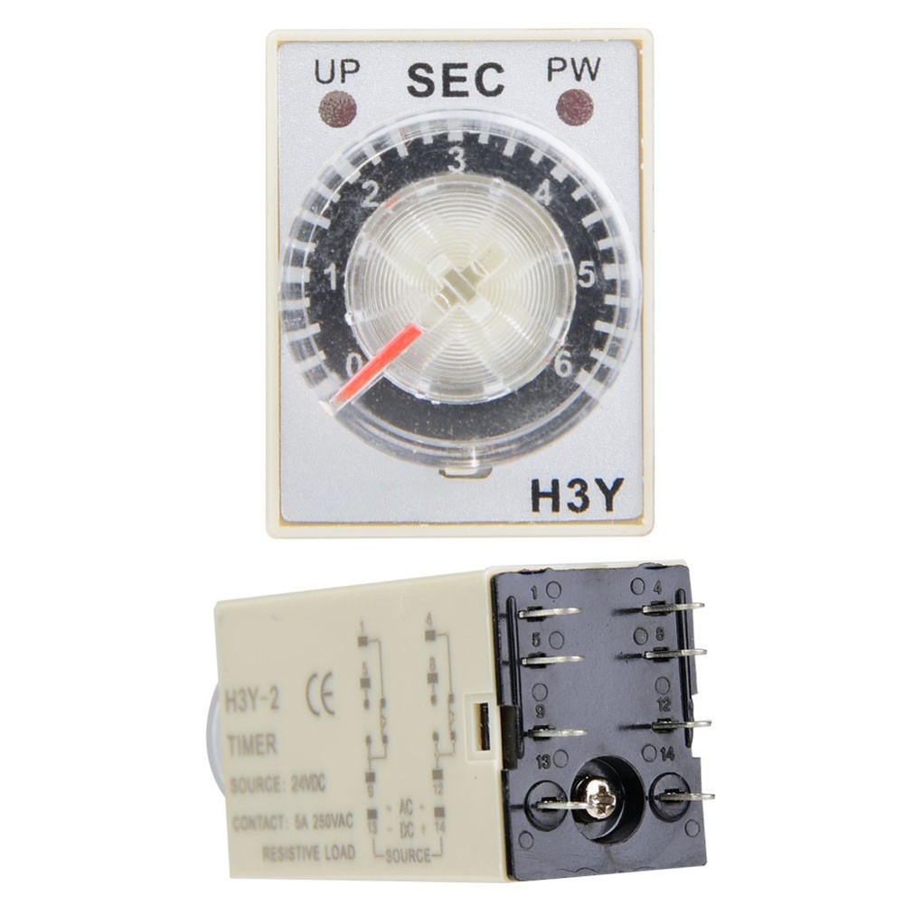 Time Relay 24V DC H3Y-2 Delay Control Switch 6S Repair Tools Part