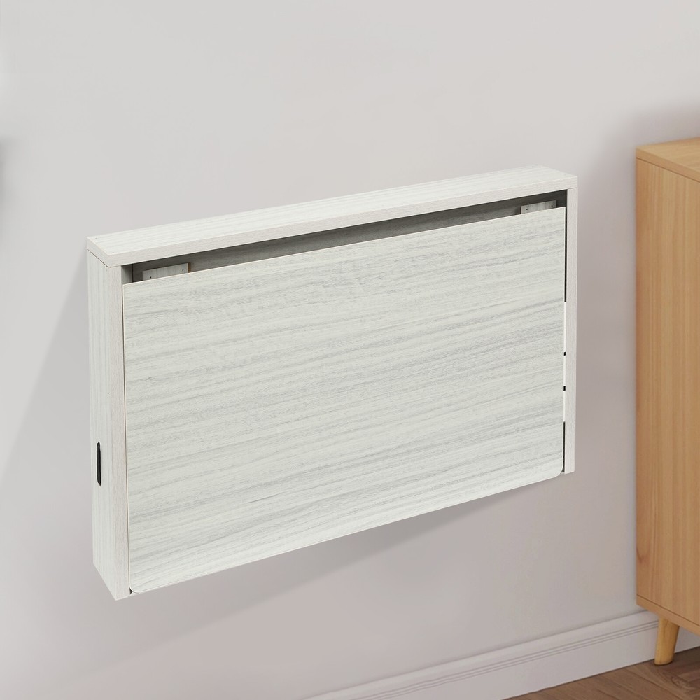 Folding Wall Table, Fold Down Table Wall Mounted, Round Corners Folding Table