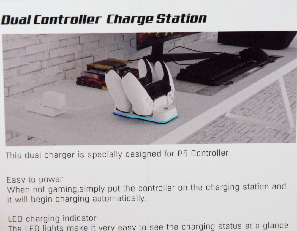 JYS Dual Controller Charging Station for PS5 Includes Power Supply