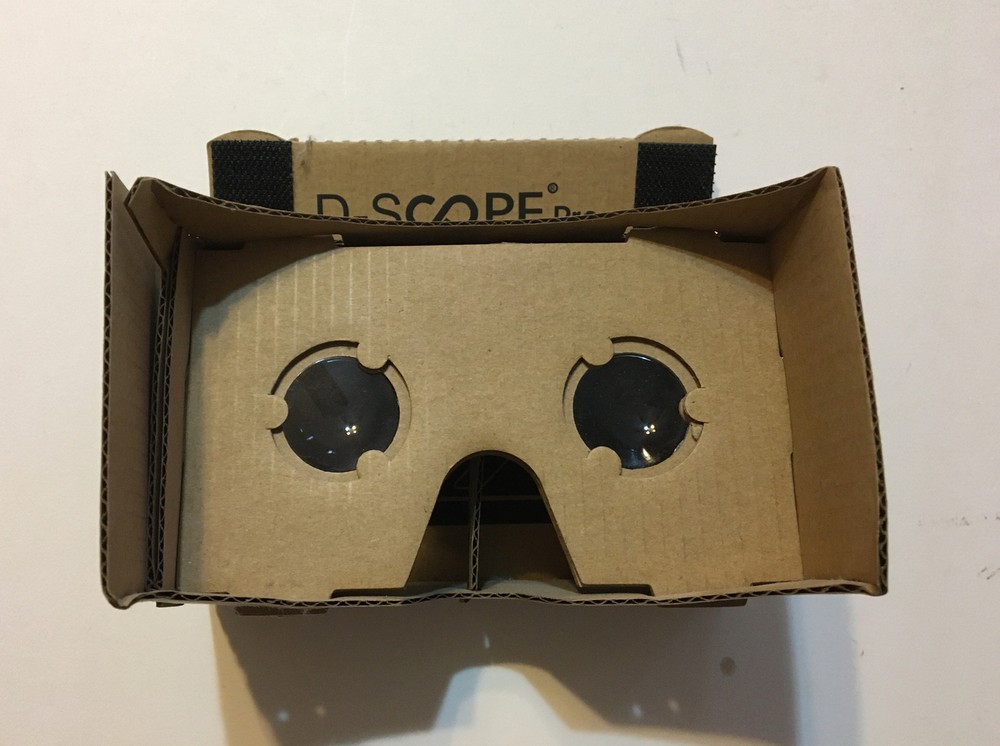D-Scope Pro Google Cardboard Kit 3D Virtual Reality Machine Cut Fits Iphone