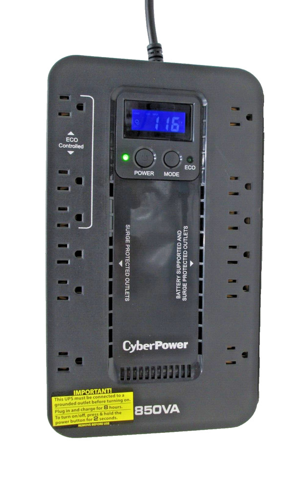 CyberPower EC850LCD Ecologic Battery Backup & Surge Protector UPS System