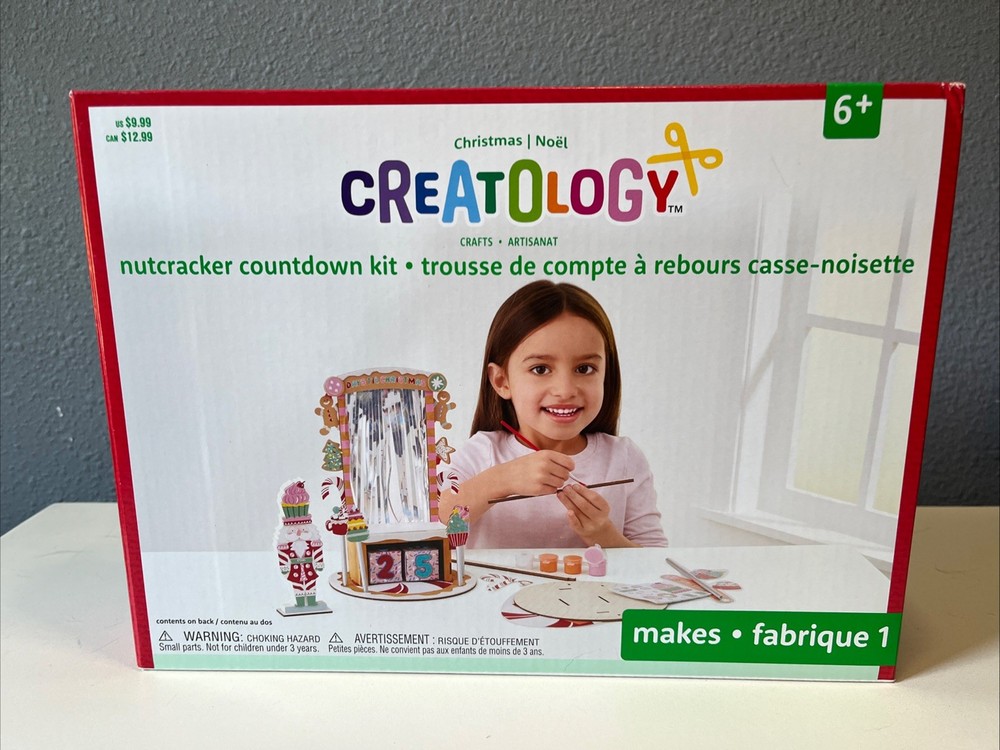 Nutcracker Countdown Kit. ages 6+. Christmas Craft. Creatology. New.