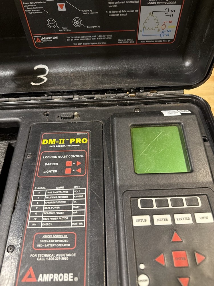 AMPROBE DM-II PRO DAT LOGGER RECORDER W/ ACCESSORIES- SHIPS FAST