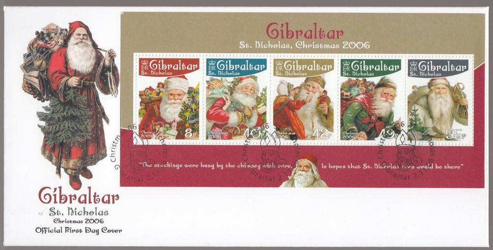 Gibraltar 2006 FDC MS Christmas - St. Nicholas