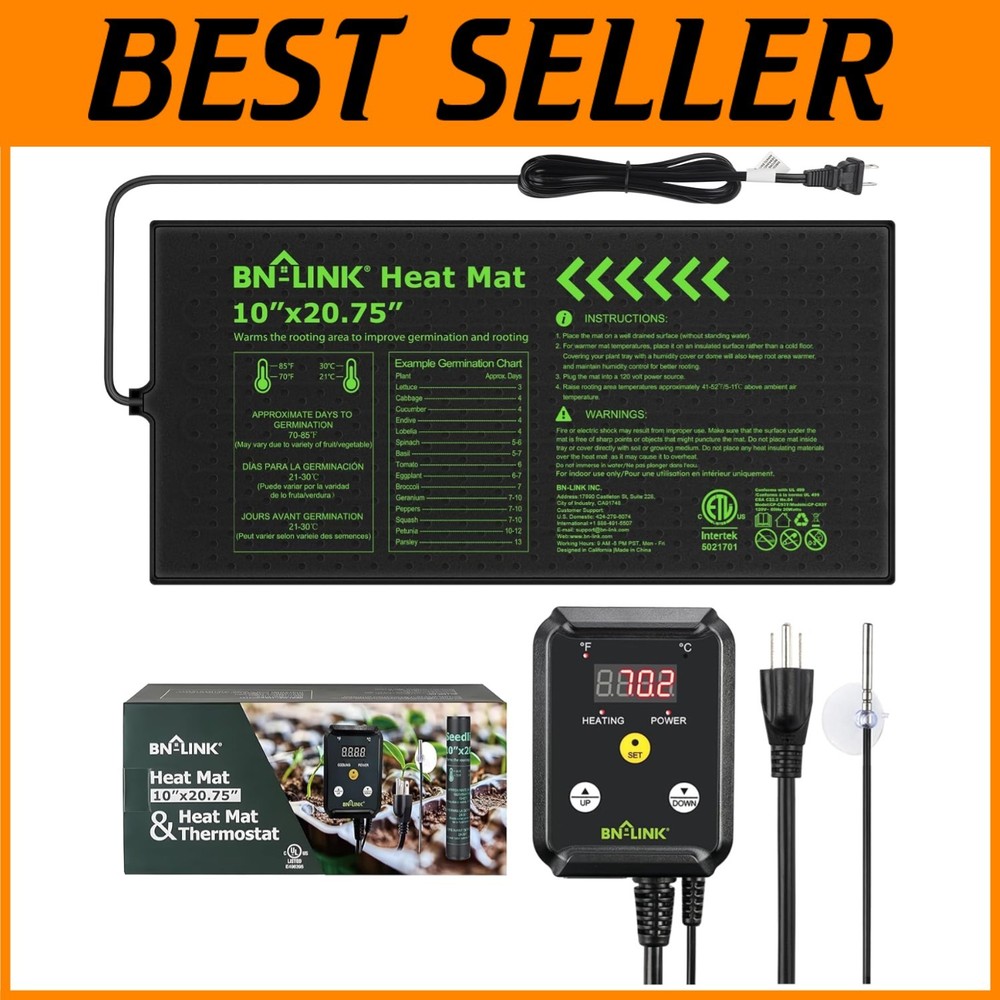 Seedling Heat Mat with Thermostat Controller Set