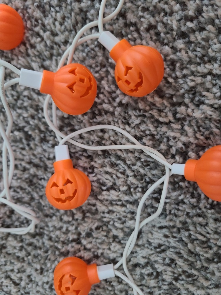 Vintage Pumpkin Blow Mold HALLOWEEN String Lights 2 Sets