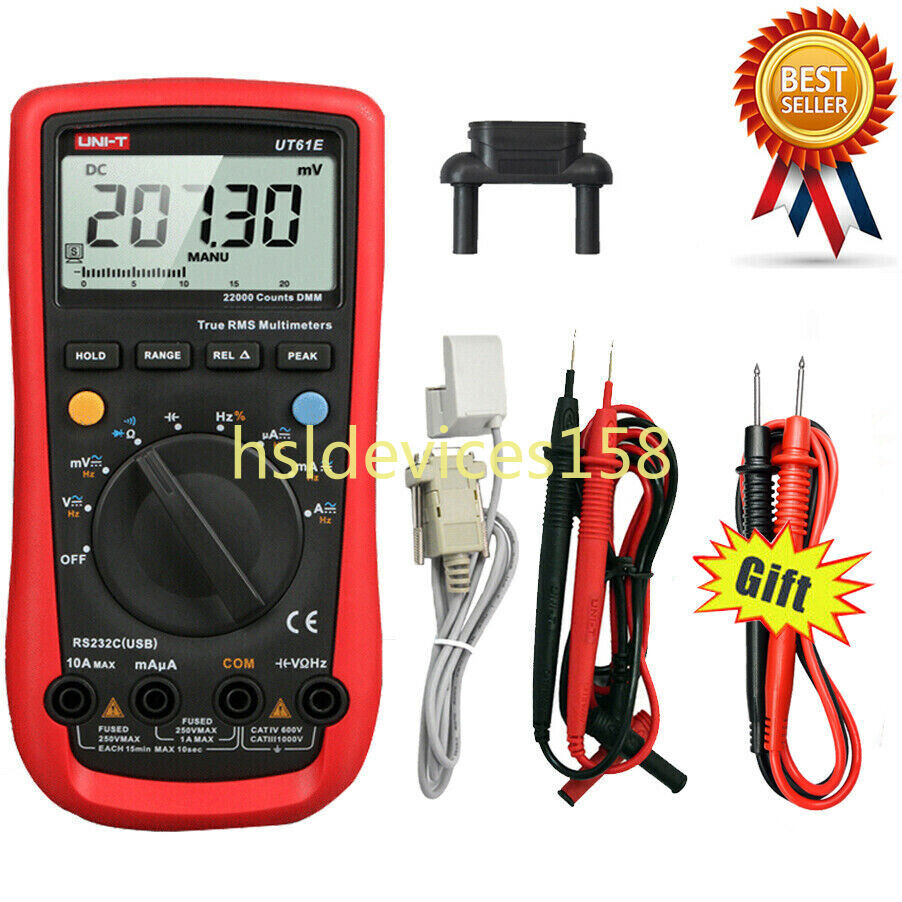1x Digital Multimeters AC/DC Modern Digital Auto Ranging Multimeters K UT61E