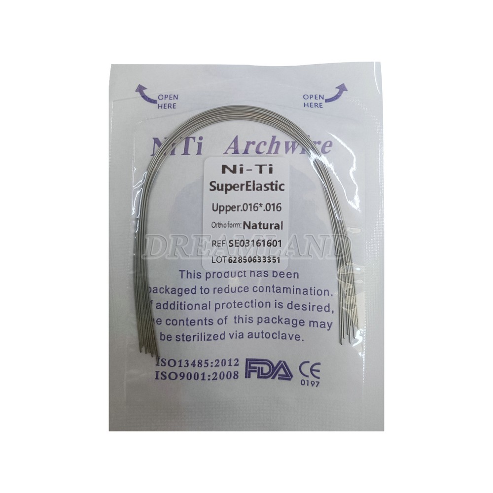 10 Pcs Dental Orthodontic Arch Wire Rectangular Niti Super Elastic Natural Form