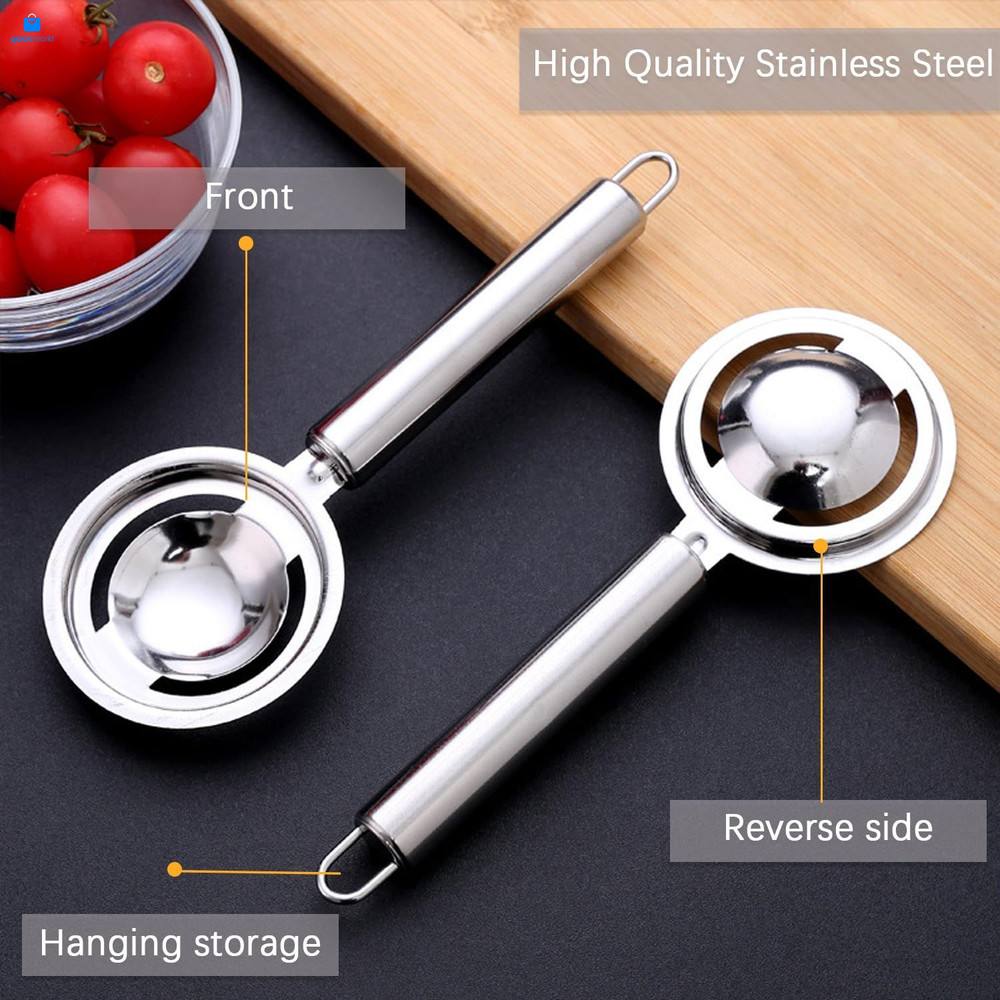 Egg Separator,Stainless Steel Yolk White Separation Tool Silver