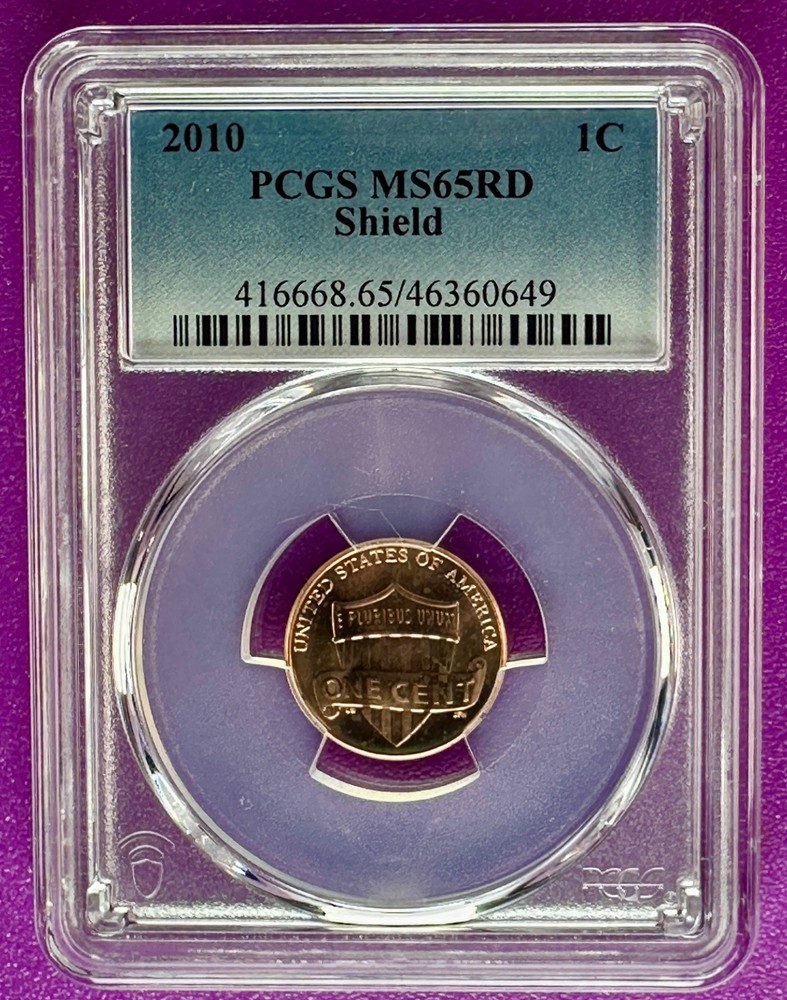 2010 1c Lincoln Shield Cent  PCGS MS65RD (649)