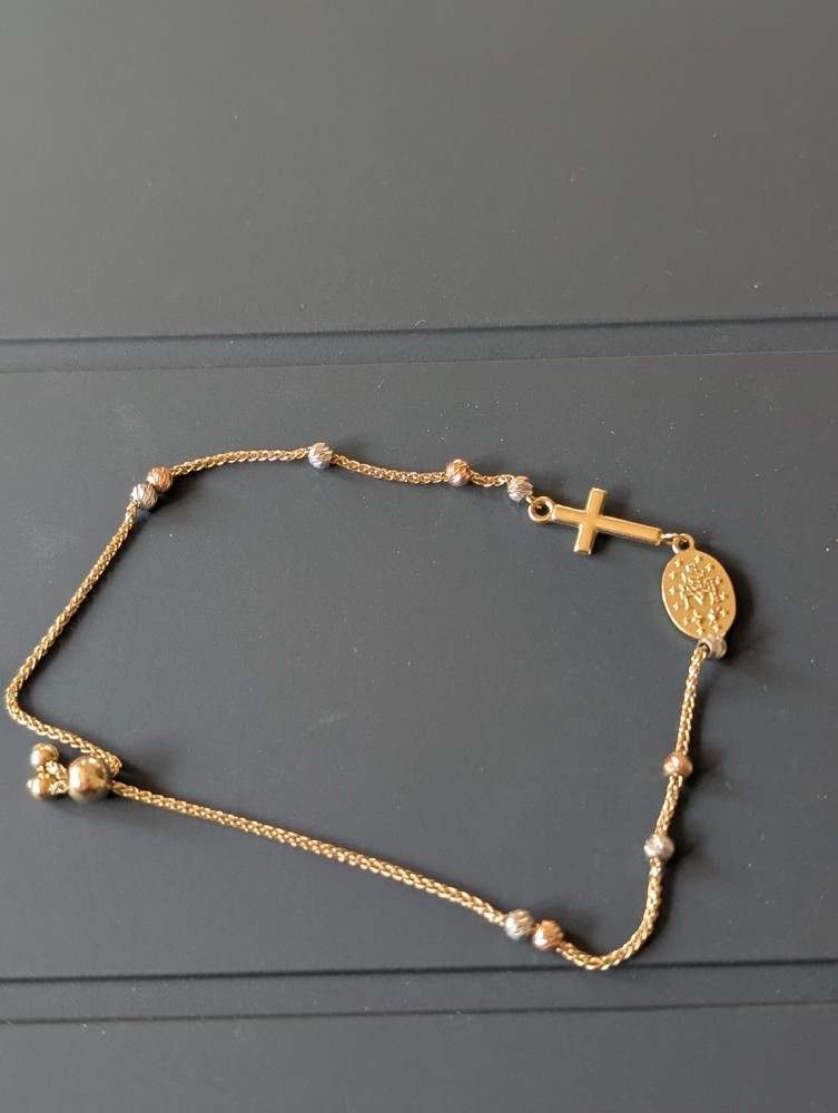 Women's Rosary Decade Bracelet 14k Gold
