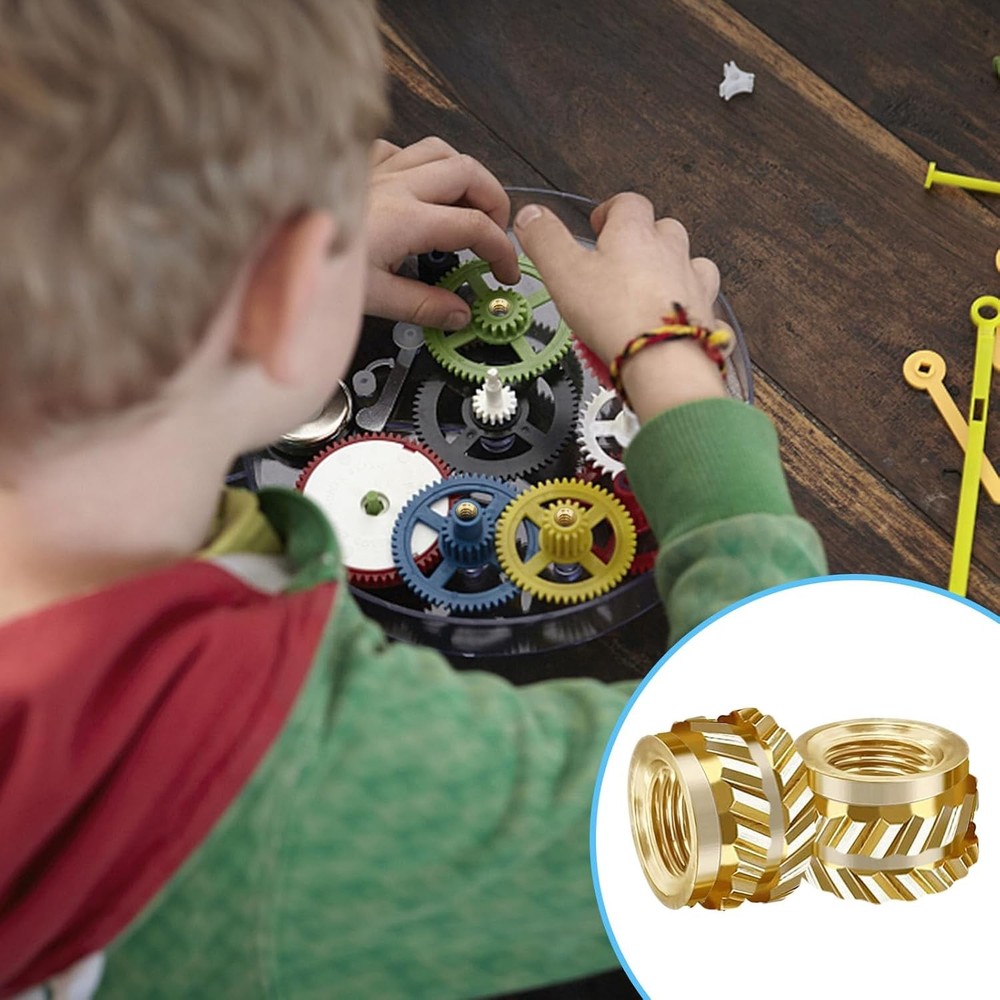 100Pcs M3 Threaded Insert, Heat Set Inserts Brass Nuts