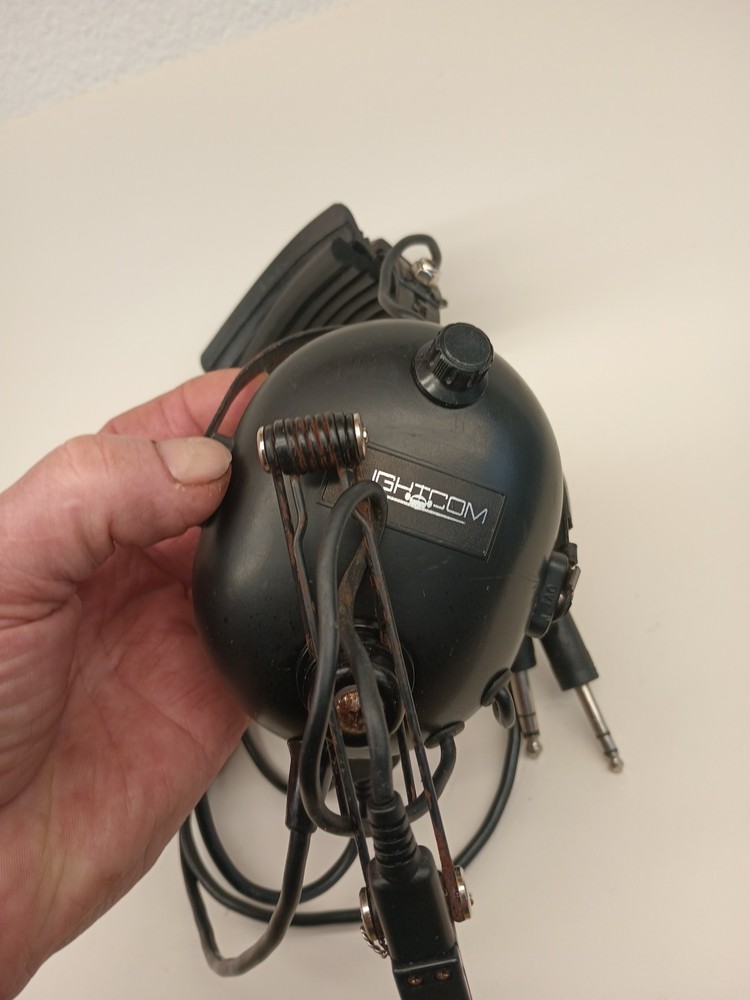 Flightcom aviation headset dual plug