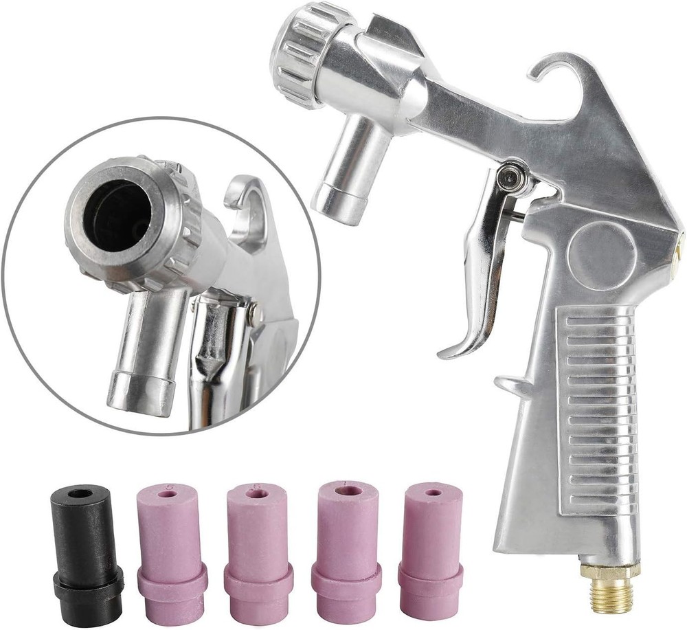 Complete Sandblasting Solution: Gun, Nozzles & Accessories - Efficient Cleaning