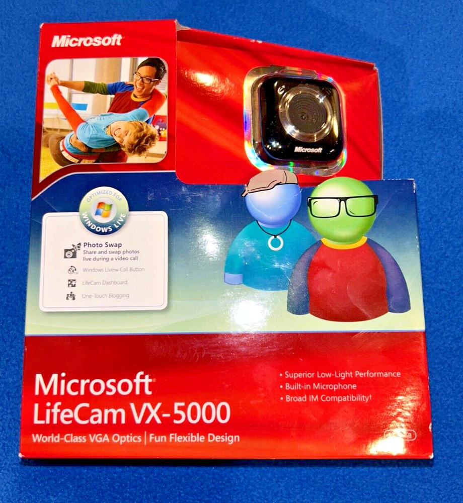 Microsoft LifeCam VX-5000 World Class VGA Optics Web Cam PC-USB