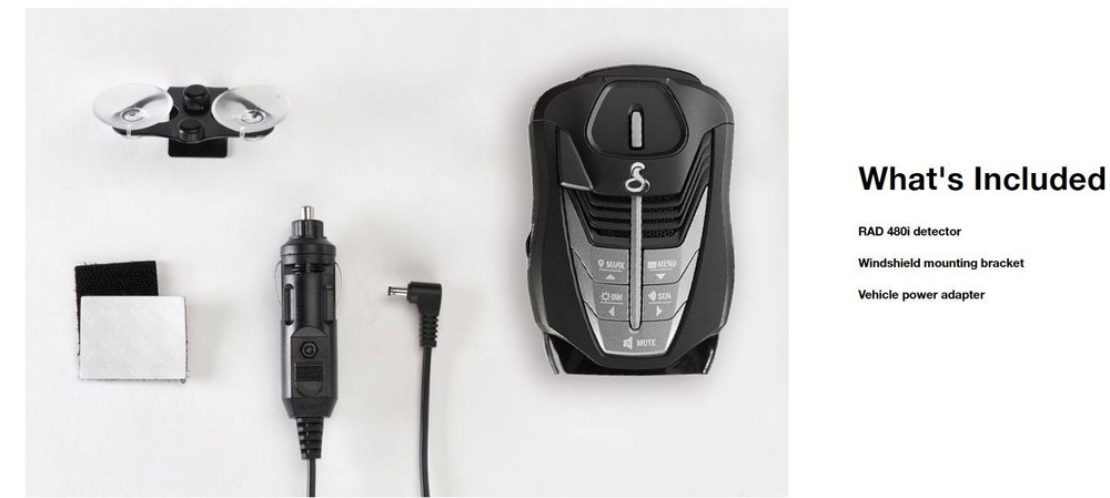 Cobra RAD 480i Radar/Laser Detector Updateable BLUETOOTH Certified Refurbished