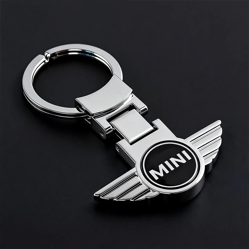 Mini Double sided Durable Metal Key Ring Keychain