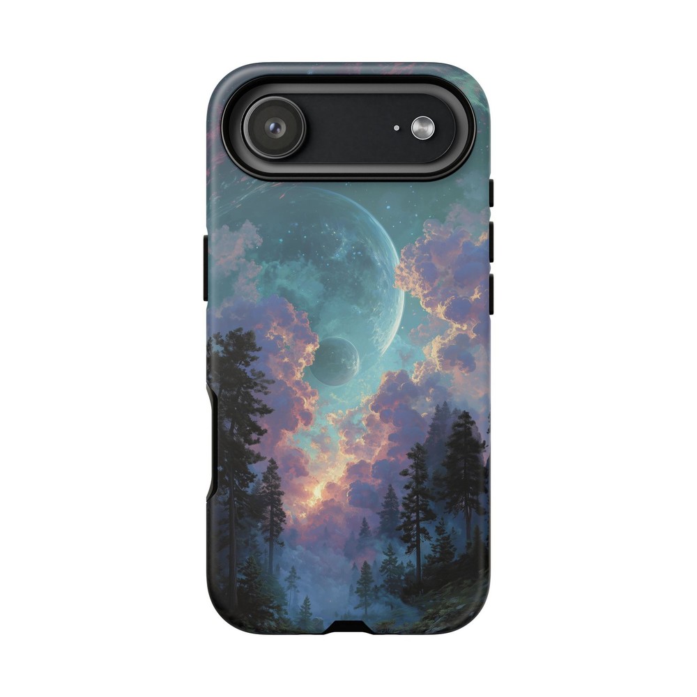 Phone Ink - Case for iPhone/Galaxy/Pixel - Mystical Forest Moon Lavender Sky