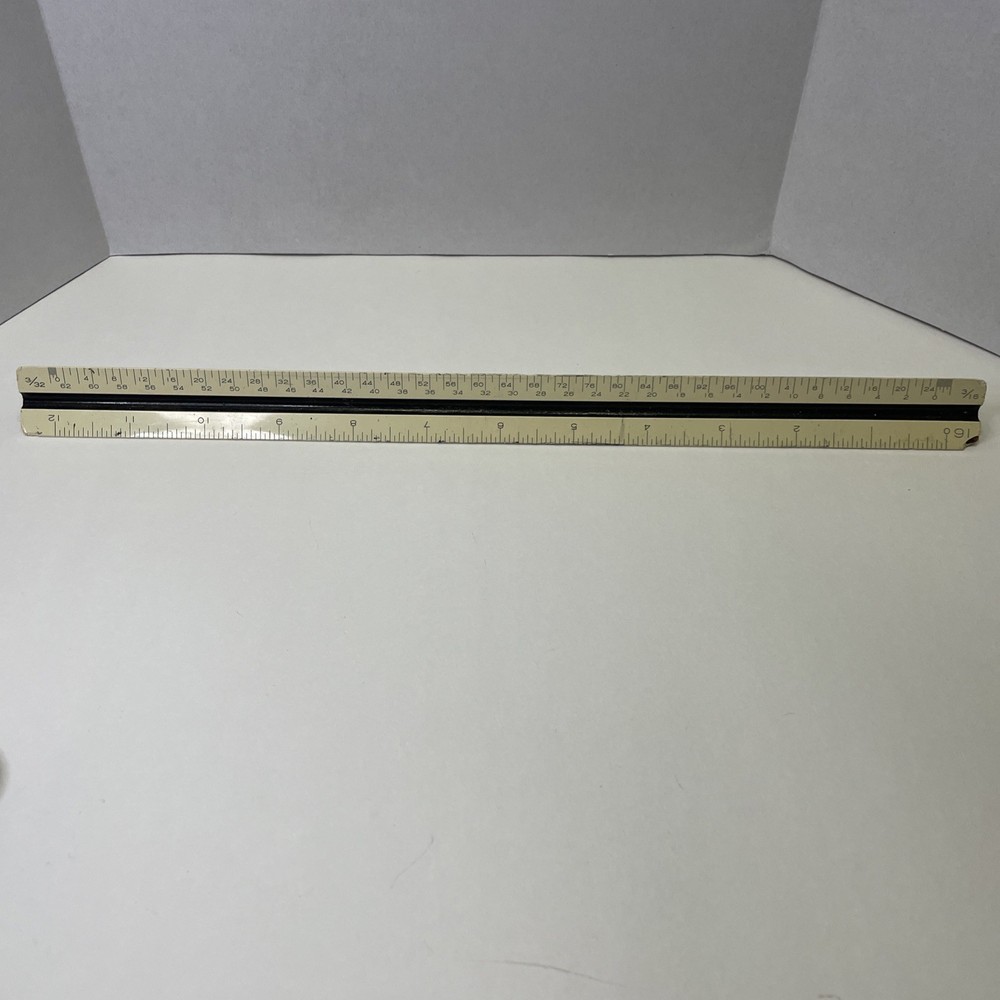 Vintage Pickett 234A Triangular Scale Ruler Used Nice!!!
