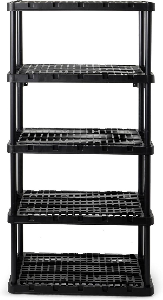 5 Shelf Ventilated Storage Unit Organizer System Basement Kitchen Bathroom 72"H