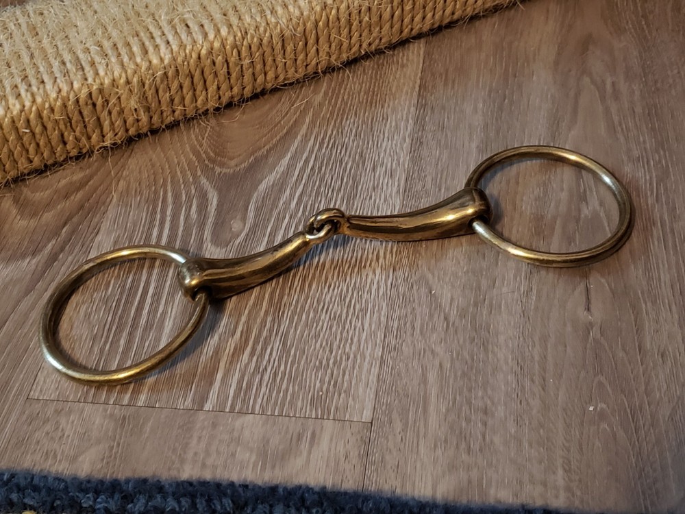 Brass Stirrups and Loose Ring Snaffle Bit