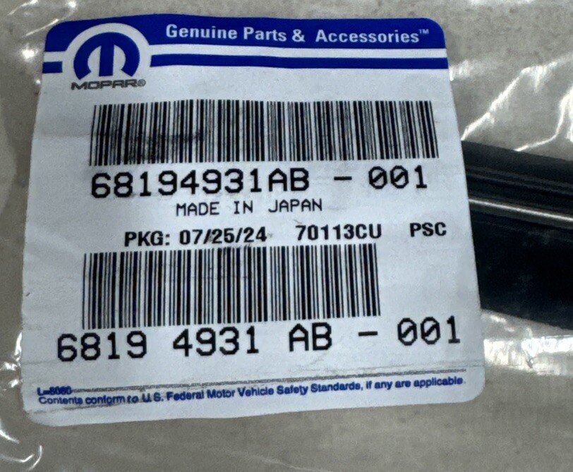 MOPAR 68194931AB Windshield Wiper Blade, Front Left