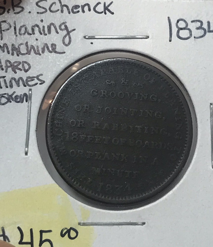 1834 Hard Times Token