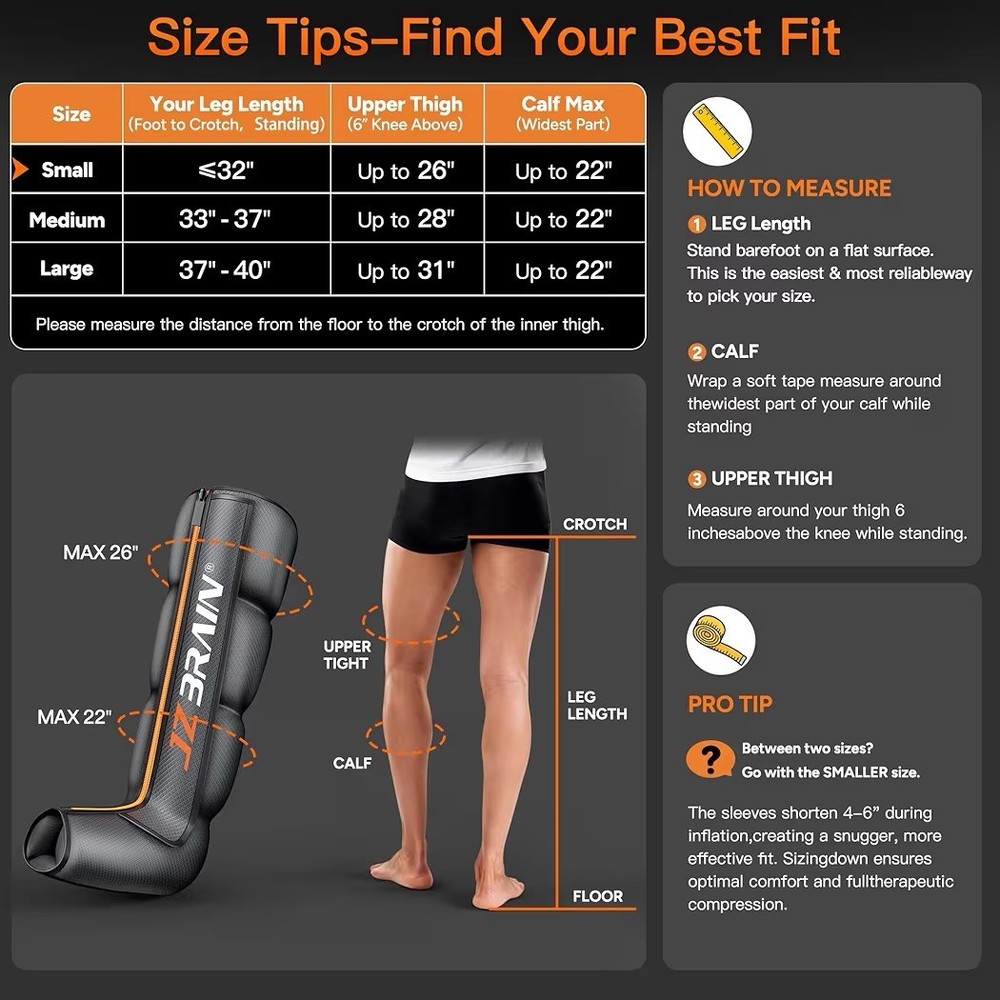 ✅ Sequential Air Compression Recovery System: Professional Full Leg Compression