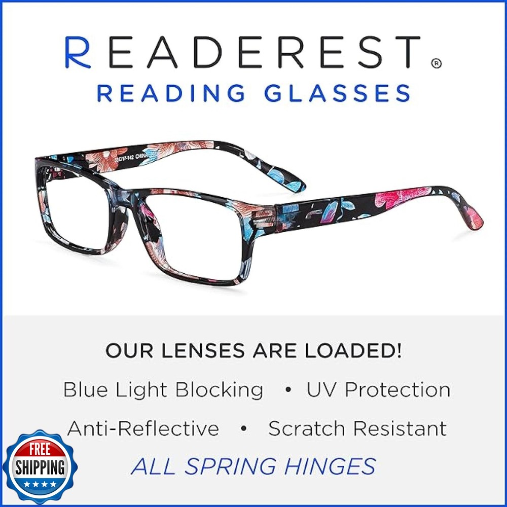 Readerest 1.0 Blue Light Reading Glasses - Lightweight Computer Glasses - Eye