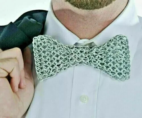 ChainmailChainmail Bow Tie Chainmail Aluminum Silver Bow Tie Style Unique