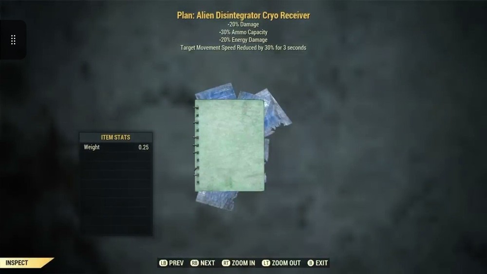 (Xbox) Alien Disintegrator Cryo Receiver Plan