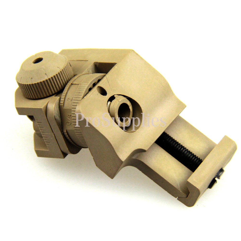 TAN Front & Rear 45 Degree Rapid Transition BUIS Backup Polymer Sight
