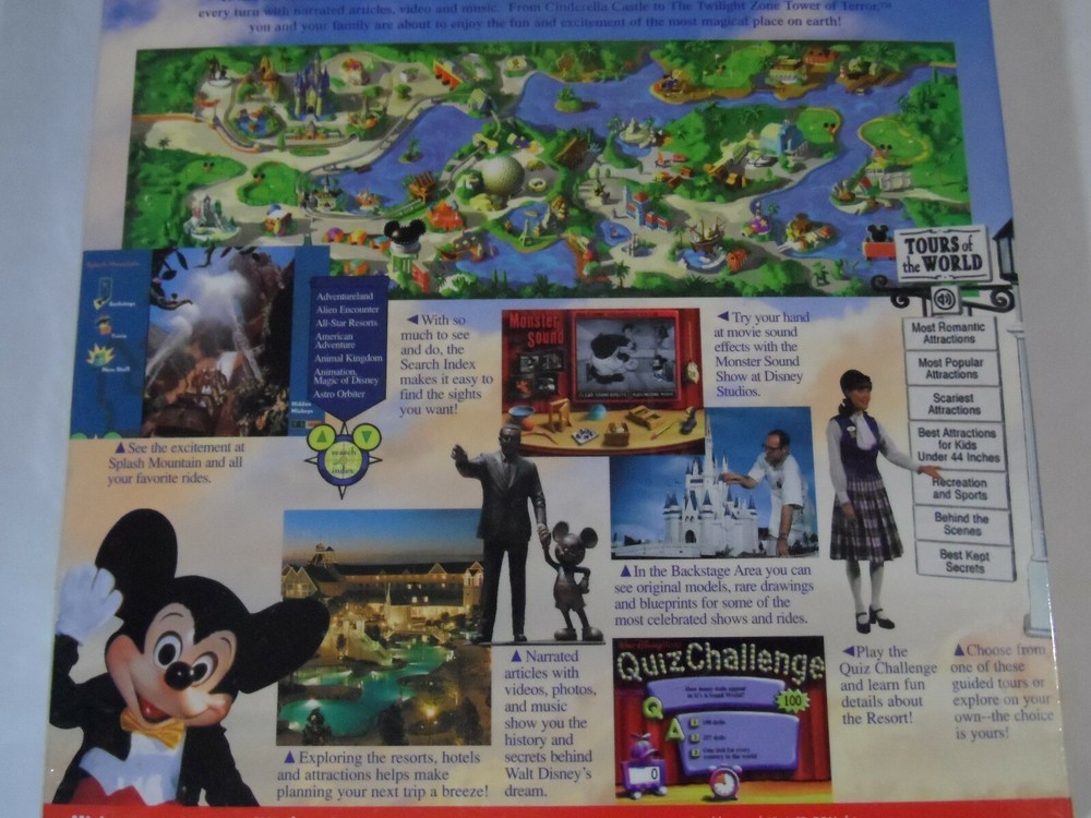 NEW SEALED - The Walt Disney World Explorer Computer Software (PC, CD-ROM)