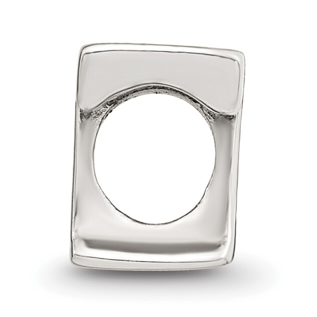 Silver Reflections Letter T Bead QRS468T