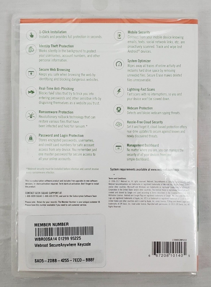 Webroot Secure Anywhere Internet Security 3 Devices (NOS)