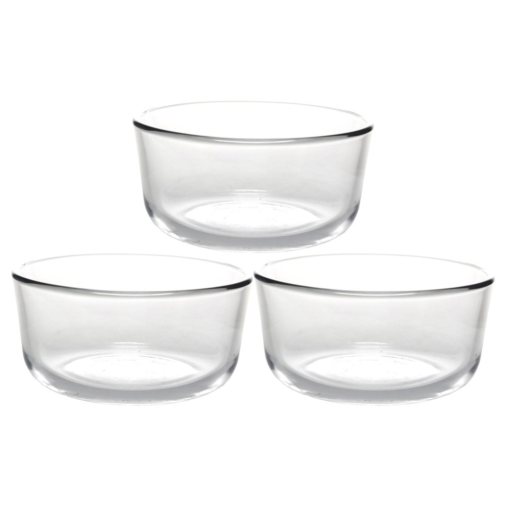 Pyrex 7200 2-Cup Glass Bowl (3-Pack)