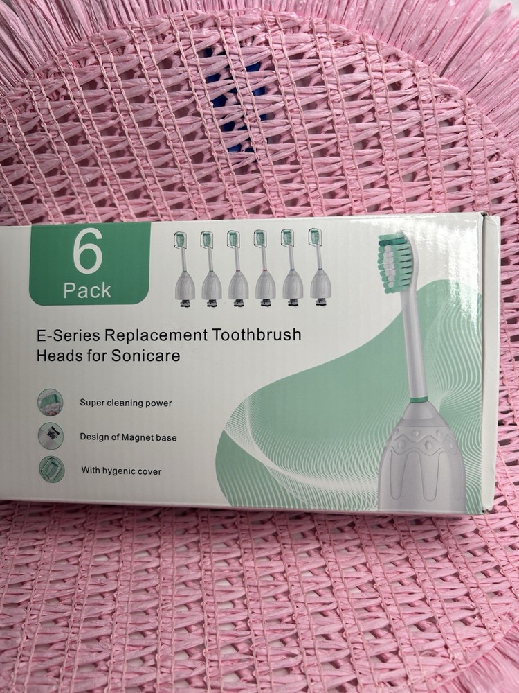 Replacement Toothbrush Heads for Philips Sonicare E-Series New 6 Pack Sealed