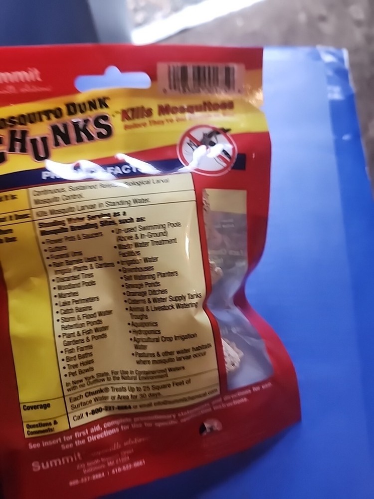 (2) Summit Mosquito Chunks 5 Count each bag Biological Mosquito Control