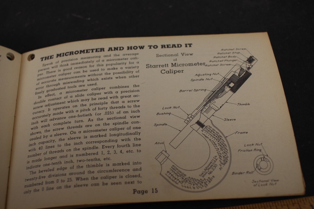 1947 Starrett Tools Instruction Booklet