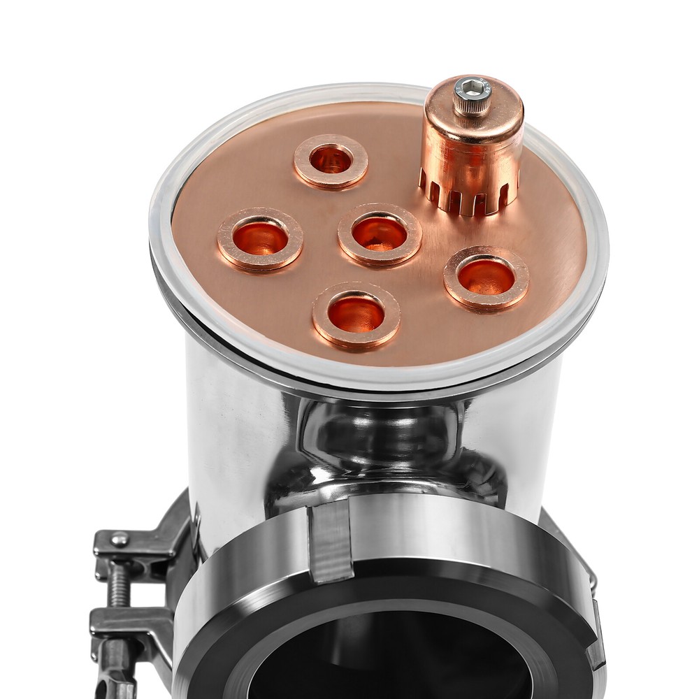 Stainless Moonshine Still Reflux Column 4" Inch With 6x Copper Bubble Plate New