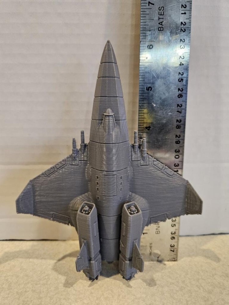 3d Printed 6in Grey Centurion Wing Commander WC Space Ship