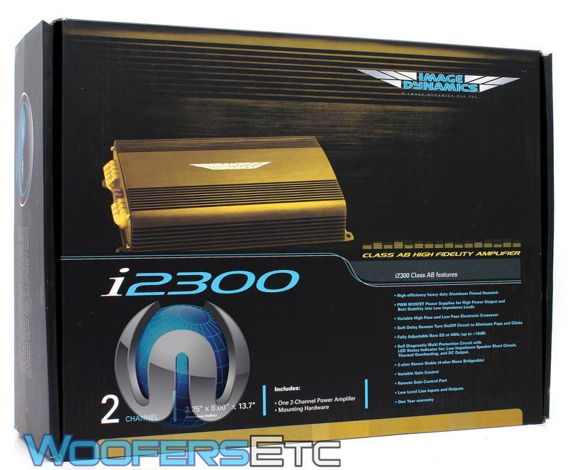 IMAGE DYNAMICS I2300 2CH AMP 500W MAX SUB SUBWOOFER SPEAKERS COMPONENT AMPLIFIER
