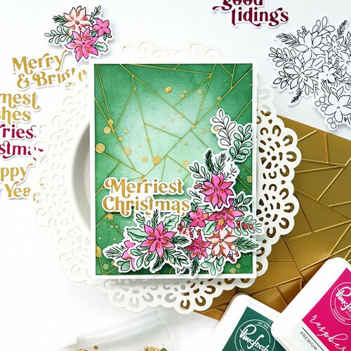 PINKFRESH STUDIO - HOT FOIL PLATE - ABSTRACT TRIANGLES - brand new