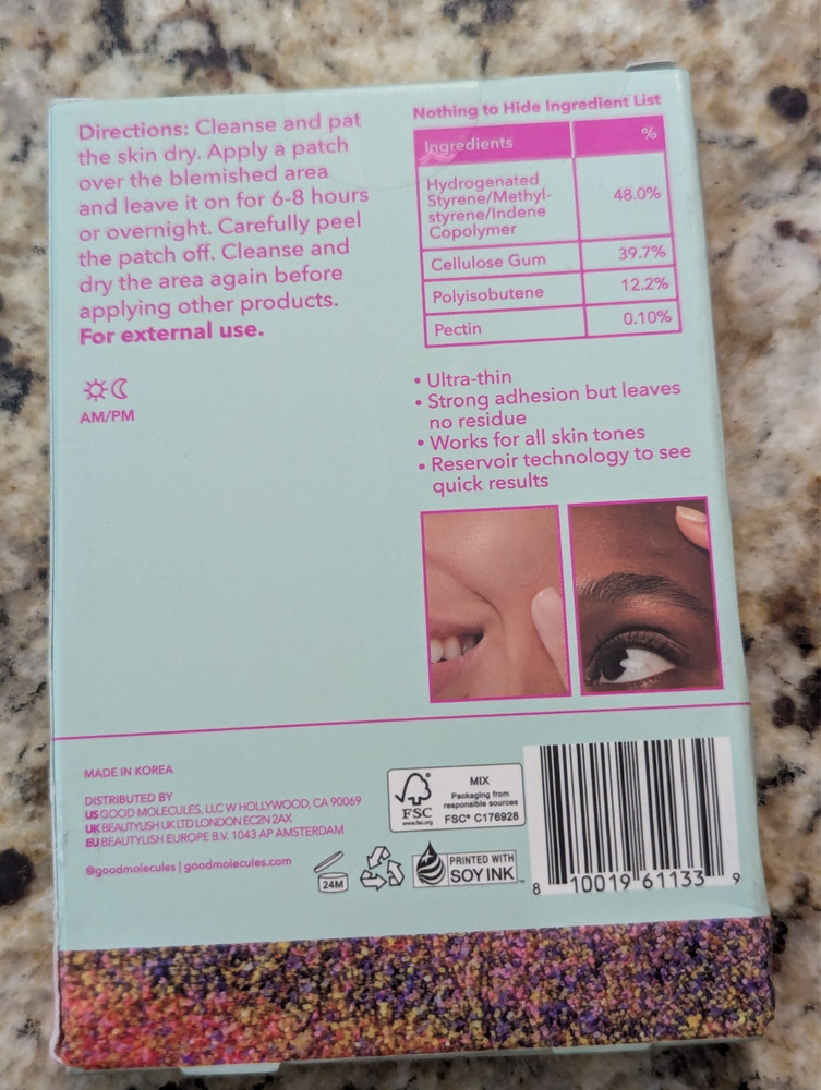 Good Molecules Pimple Patches 60ct x 2 Pack exp: 07/2027