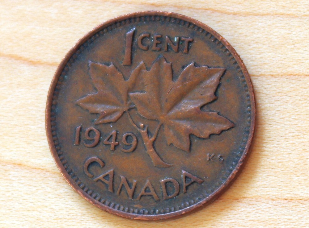 1949 Canada 1 Cent A to Denticle