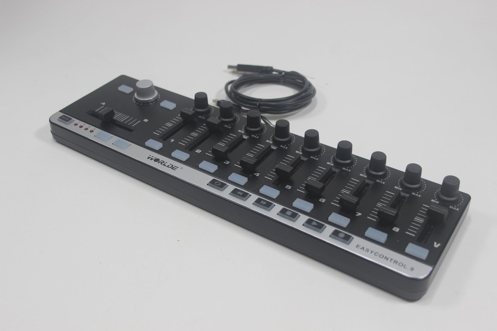 WorldE EasyControl.9 Portable Mini USB 9 Slim-Line Control MIDI Controller Black