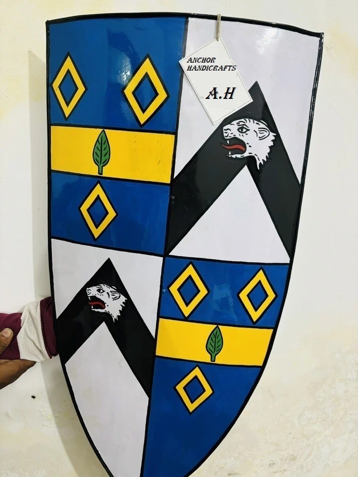Medieval Templar wolf vintage Battle Knight Armor Shield