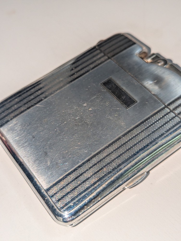 Vintage Ronson Lighter Case Ten A Case Lighter & Cigarette Holder Combo