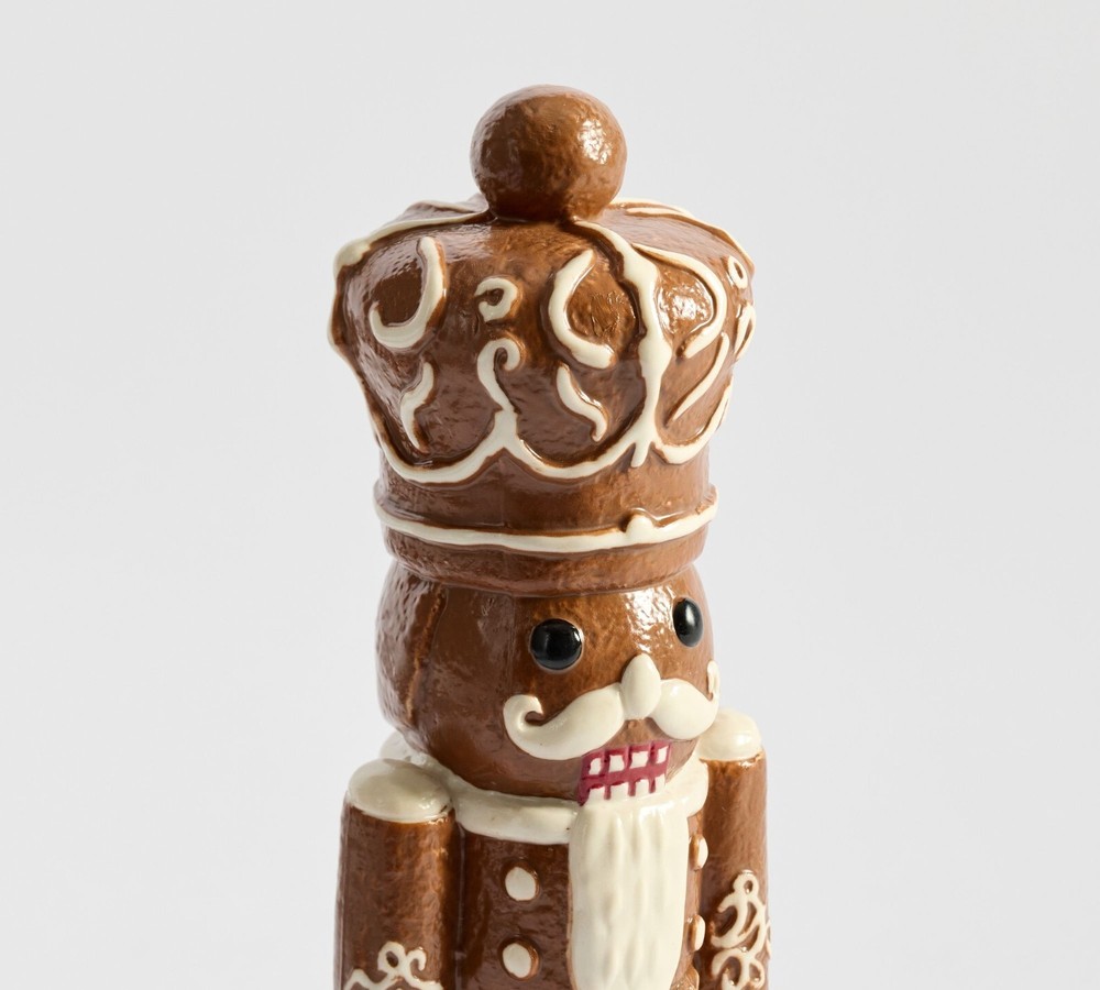 Pottery Barn Gingerbread Christmas Decor Nutcracker NIB