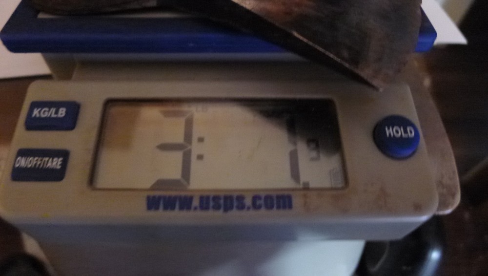 ANTIQUE PLUMB AXE HEAD, JERSEY PATTERN